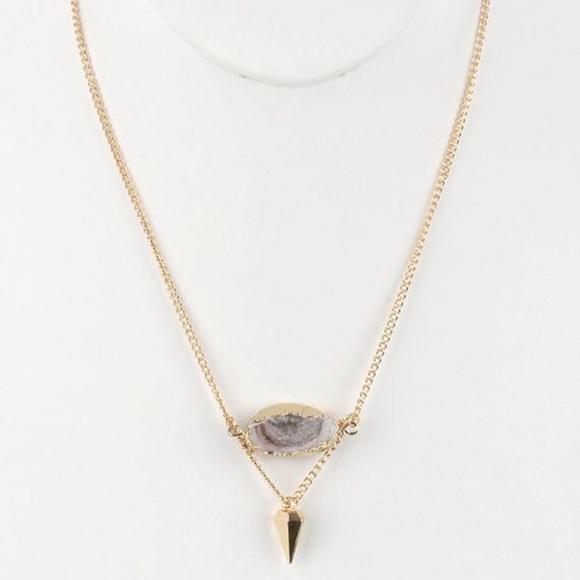 Jewelry - 🆕 Violet Stone Spike Pendant Necklace